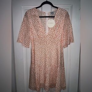 Floral Short Sleeve Mini Dress